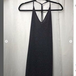 Shimmery Dress Black Glitter Dress New Years Party Dress